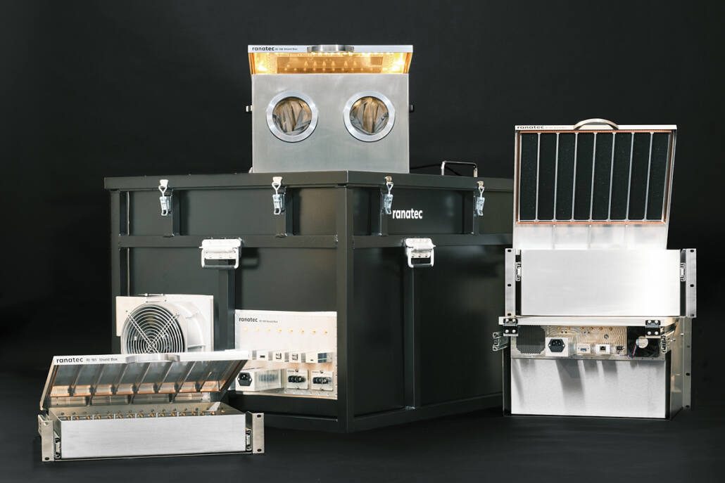 RF Shielded test enclosures for wireless device testing